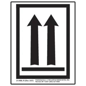 This End Up - Orientation Arrows Package Marking - Poly, Black Ink, Roll of 500