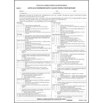 Annual/Comprehensive Crane Inspection Report
