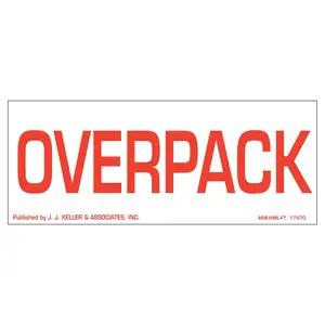 Overpack Package Marking - Paper, Red Ink