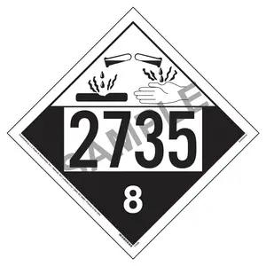 2735 Placard - Class 8 Corrosive