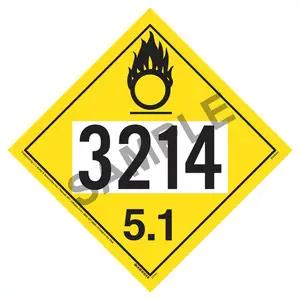 3214 Placard - Division 5.1 Oxidizer