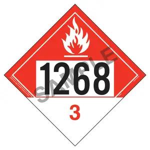 1268 Placard - Class 3 Combustible Liquid