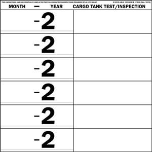 Cargo Tank Inspection Label