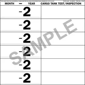 Cargo Tank Inspection Label