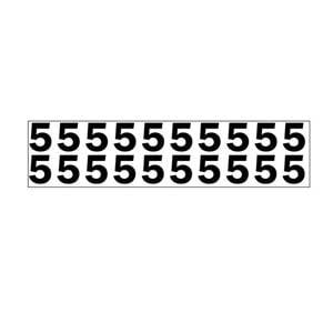 Individual 1.25" Vinyl Numbers - 5 (Five)
