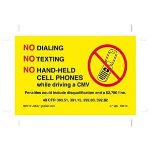 No Texting Wallet Card