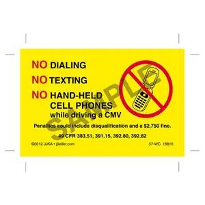 No Texting Wallet Card