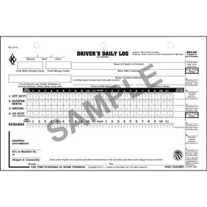Driver's Daily Log w/7- and 8-Day Recap, 2-Ply, Carbonless - Retail Packaging