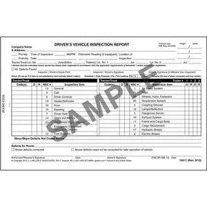 Canadian Driver's Vehicle Inspection Report, 2-Ply, w/Carbon - Personalized