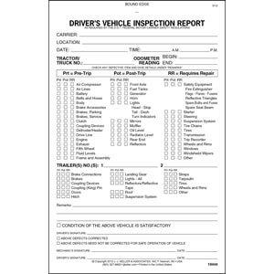 Detailed Driver's Vehicle Inspection Report With Pre-/Post-Trip, 2-Ply, Carbonless - Personalized