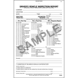 Detailed Driver's Vehicle Inspection Report With Pre-/Post-Trip, 2-Ply, Carbonless - Personalized
