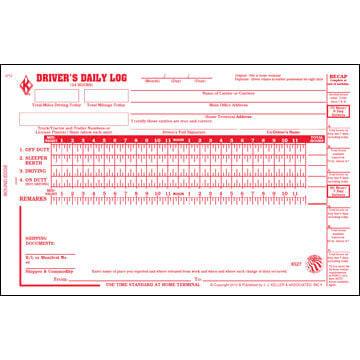 Driver's Daily Log Book with Simplified DVIR, 2-Ply - Personalized