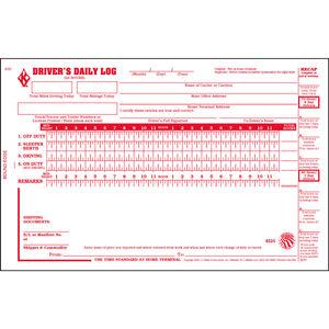 Driver's Daily Log Book w/Detailed DVIR, 2-Ply, w/Recap - Personalized