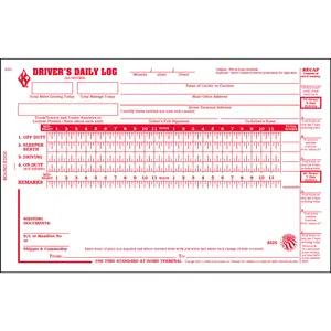 Driver's Daily Log Book w/Detailed DVIR, 2-Ply, w/Recap - Personalized