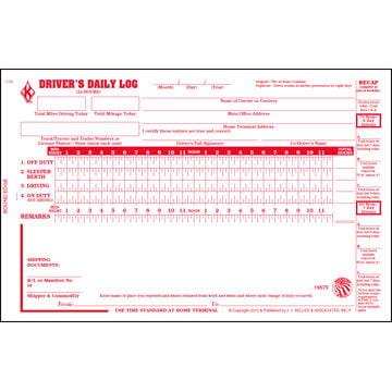 Driver's Daily Log Book w/Detailed DVIR, 3-Ply, w/Recap - Personalized