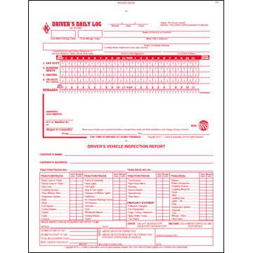 2-In-1 Driver's Daily Log Book w/Detailed DVIR, 2-Ply, w/Carbon, No Recap - Personalized