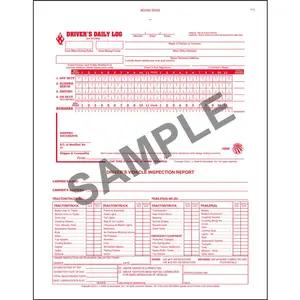 2-In-1 Driver's Daily Log Book w/Detailed DVIR, 2-Ply, w/Carbon, No Recap - Personalized