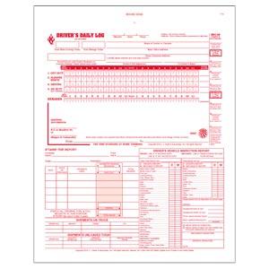 5-In-1 Driver's Daily Log Book, 2-Ply, w/Carbon, Book Format - Personalized