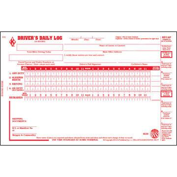 Driver's Duty Status Record Book, 2-Ply, w/Carbon - Personalized