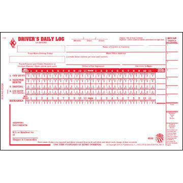 Driver's Daily Log Book w/Detailed DVIR, 70-Hour/8-Day Recap - Personalized