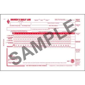 Driver's Daily Log Book w/Detailed DVIR, 2-Ply, w/Carbon, w/Simplified Recap - Personalized