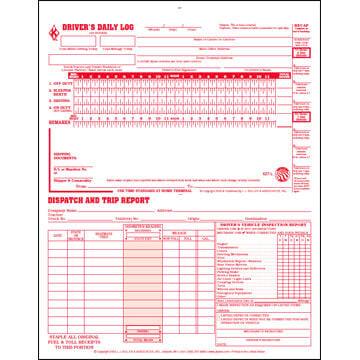 3-In-1 Driver's Daily Log Book, 2-Ply, w/Carbon, Book Format - Personalized