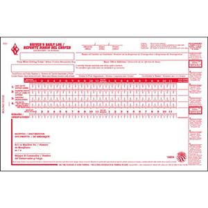 Driver's Daily Log Book, Bilingual, w/Recap & Simplified DVIR - Personalized