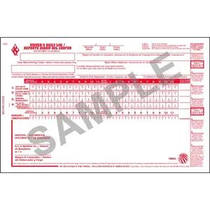 Driver's Daily Log Book, Bilingual, w/Recap & Simplified DVIR - Personalized