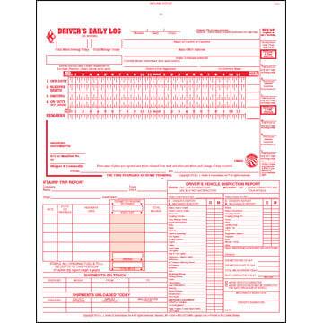 5-In-1 Driver's Daily Log Book, 2-Ply, Carbonless - Personalized