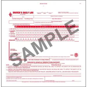 2-In-1 Driver's Daily Log Book w/Simplified DVIR, 3-Ply, Carbonless, No Recap - Personalized