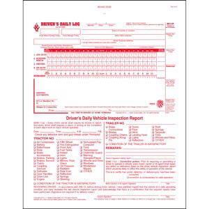 2-In-1 Driver's Daily Log Book w/Detailed DVIR, 2-Ply, Carbonless, w/Simplified Recap - Personalized