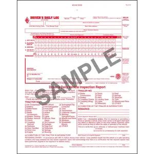 2-In-1 Driver's Daily Log Book w/Detailed DVIR, 2-Ply, Carbonless, w/Simplified Recap - Personalized
