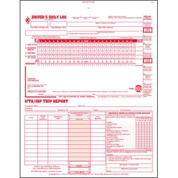 3-In-1 Driver's Daily Log, 2-Ply, Carbonless, Book Format - Personalized