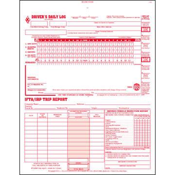 3-In-1 Driver's Daily Log Book, 3-Ply, Carbonless, Book Format - Personalized