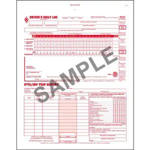 3-In-1 Driver's Daily Log Book, 3-Ply, Carbonless, Book Format - Personalized