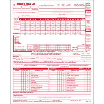 Canadian 2-In-1 Driver's Daily Log Book, 2-Ply, Carbonless - Personalized