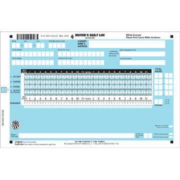 Scannable Driver's Daily Log Book, 2-Ply, w/Carbon, No Recap, Book Format - Personalized
