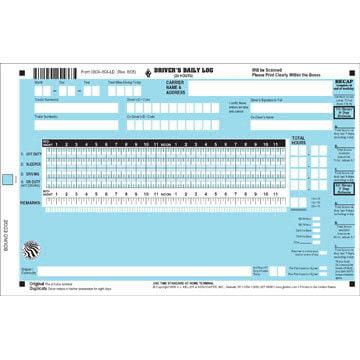 Scannable Driver's Daily Log Book - California & Texas Rule Set Logs, w/Recap - Personalized