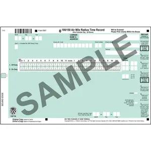 J. J. Keller's Log Auditing Service - Scannable 100/150 Air Mile Radius Time Record - Book Format, Personalized