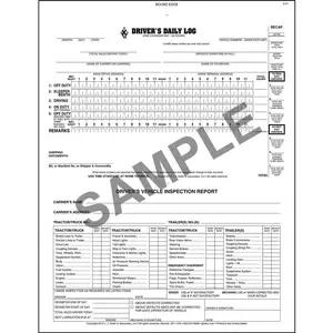 Oil Field Log w/Daily Recap & DVIR, 2-Ply, Carbonless, Book Format - Personalized