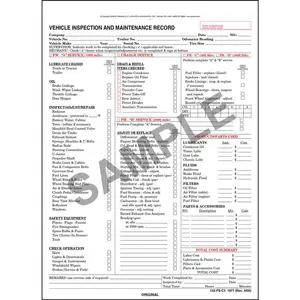 Vehicle Inspection and Maintenance Record - Detailed