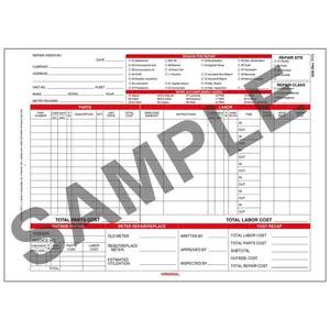 Garage Repair Order with Work and Assembly Codes - Carbon