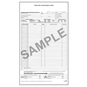 Household Goods Descriptive Inventory Form - Long Form