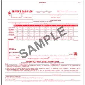2-In-1 Driver's Daily Log Book w/Simplified DVIR, 2-Ply, w/Carbon, No Recap - Personalized