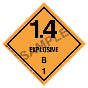 Explosives Label - Class 1, Division 1.4B - Paper