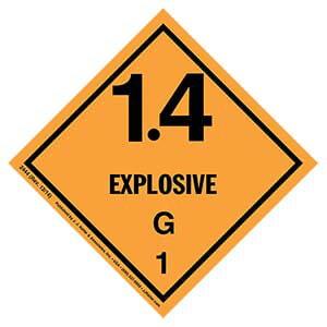 Explosives Label - Class 1, Division 1.4G - Paper