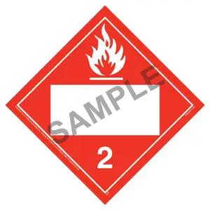 Division 2.1 Flammable Gas Placard - Blank