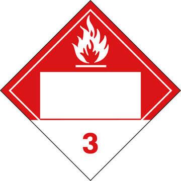 Class 3 Combustible Liquid Placard - Blank