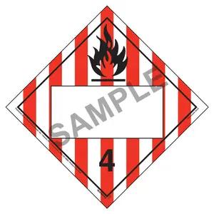 Division 4.1 Flammable Solid Placard - Blank