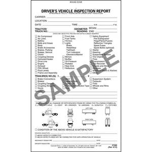 Detailed Driver's Vehicle Inspection Report - Tractor-Trailer, Book Format - Stock